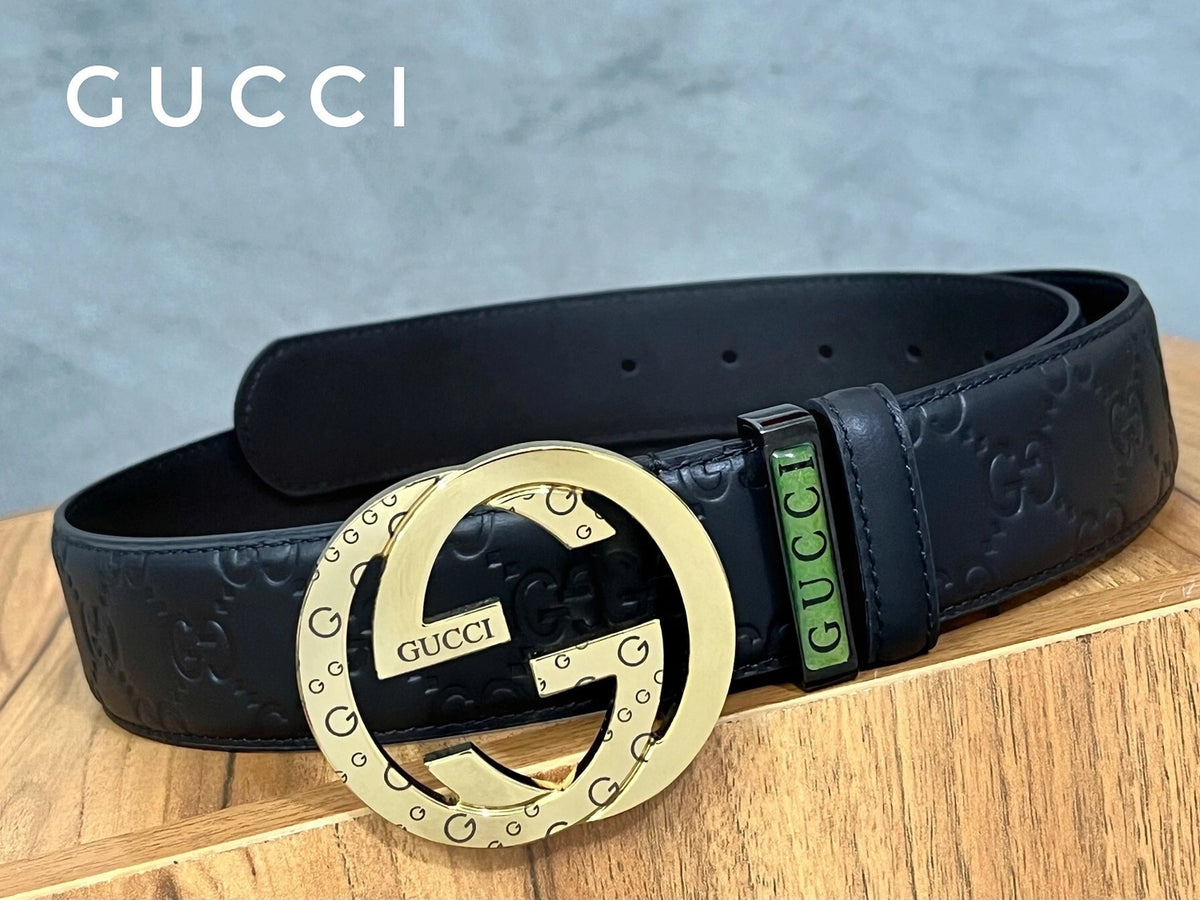 Gucci Premium Leather Belt with GG buckle - Hình 3