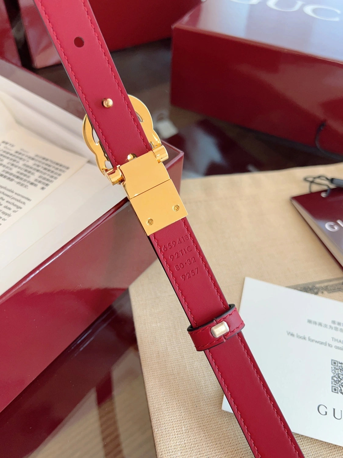 Gucci Premium Quality Belt with GG Buckle - Hình 2