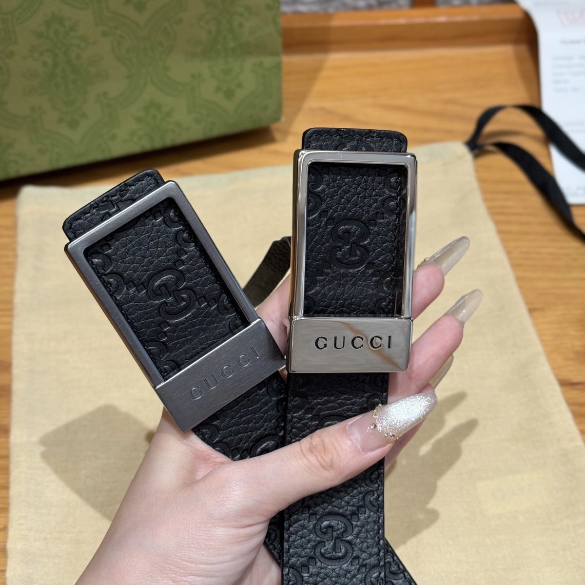 Gucci Signature Leather Belt - Hình 3