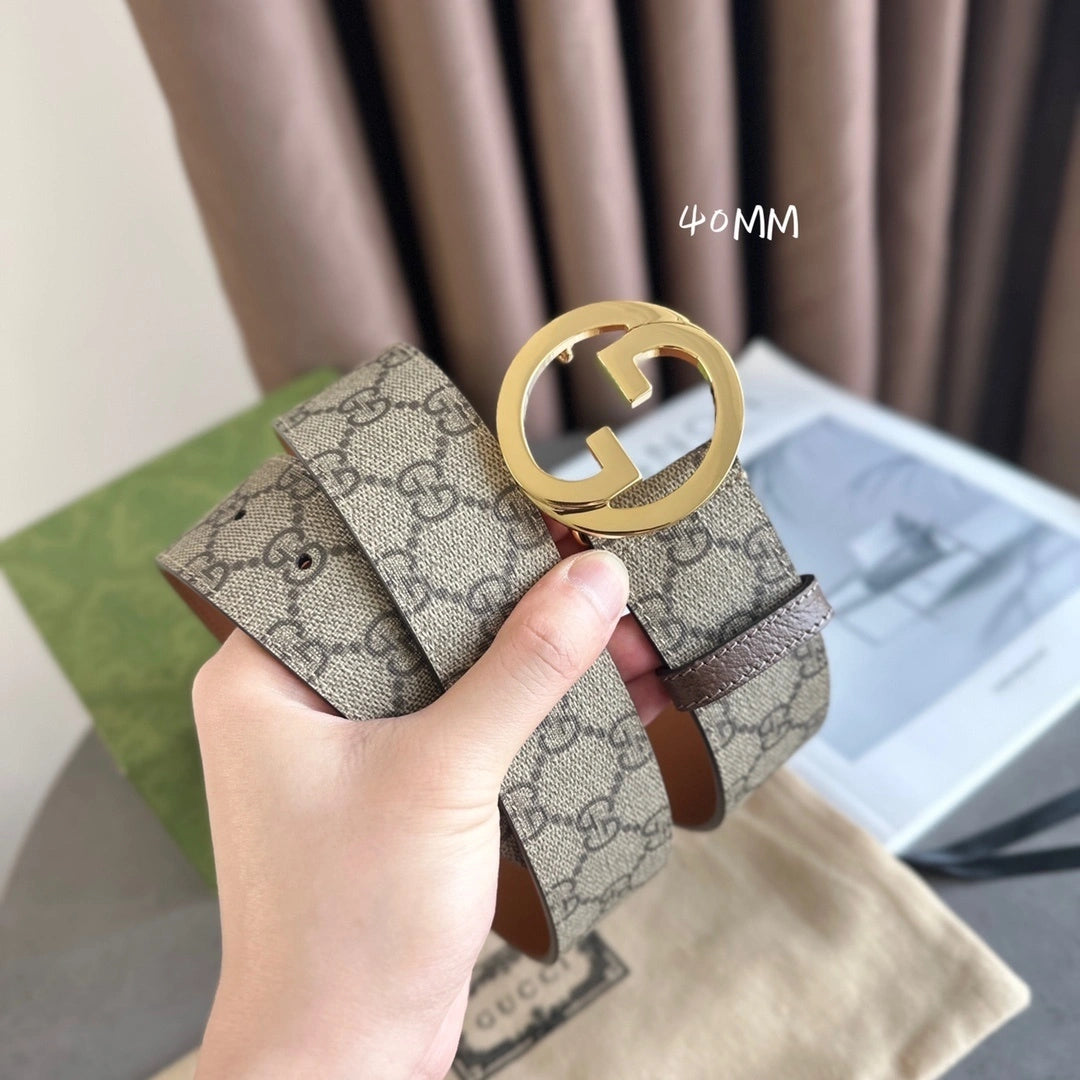 Gucci Blondie Belt with Gold G Buckle