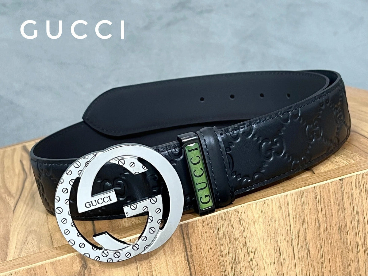 Gucci Premium Leather Belt with Iconic Logo Buckle - Hình 3