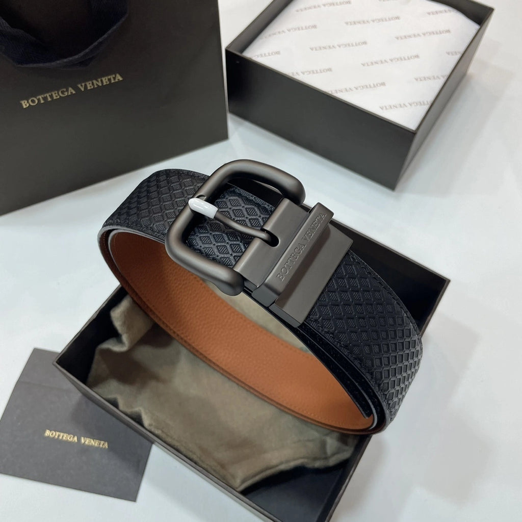 Bottega Veneta Premium Reversible Leather Belt - Hình 3
