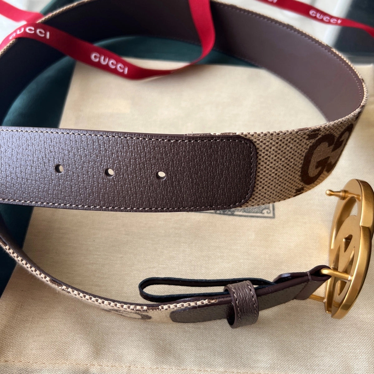 Premium Designer Belt with Iconic Buckle - Hình 5