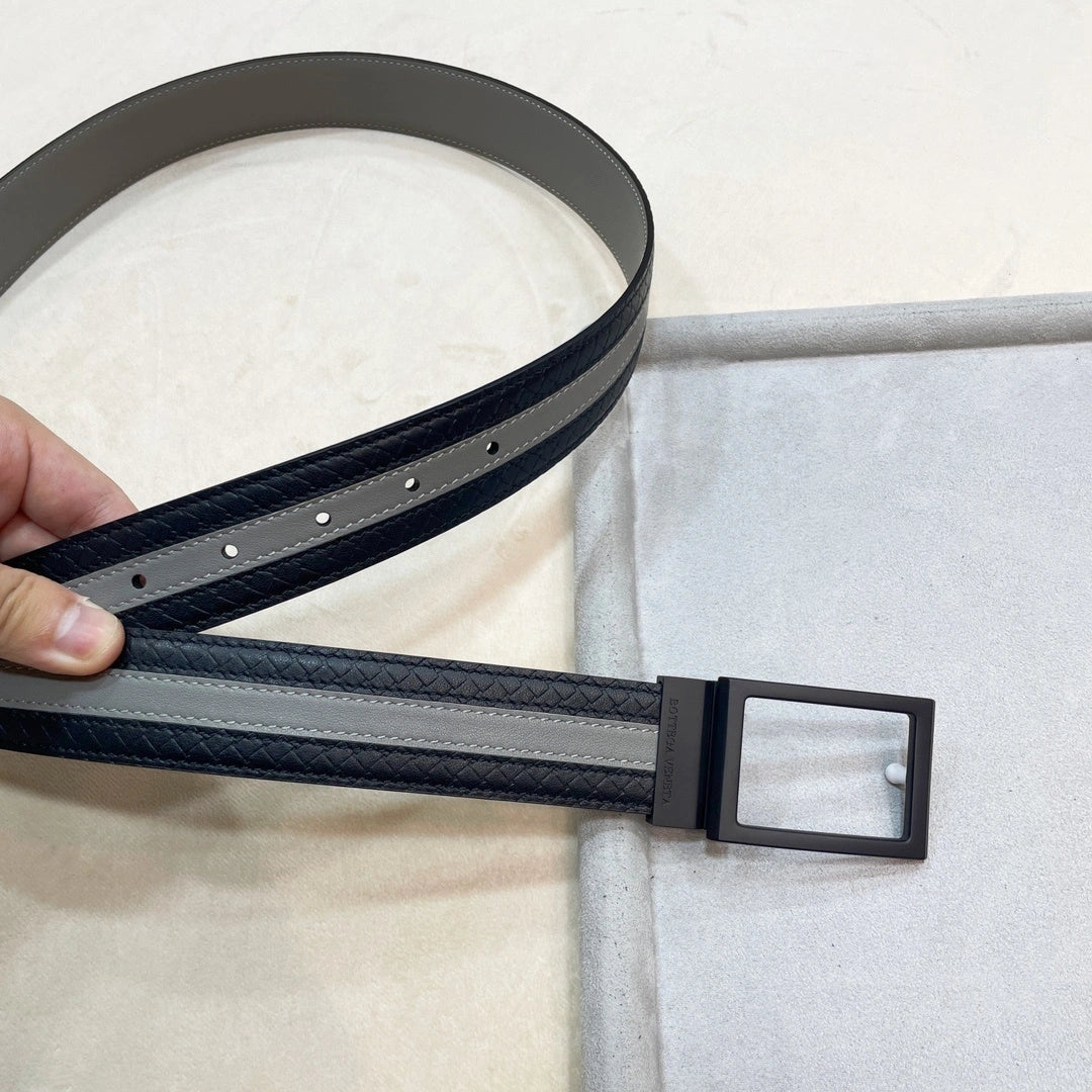 Premium braided leather belt with black buckle - Hình 4