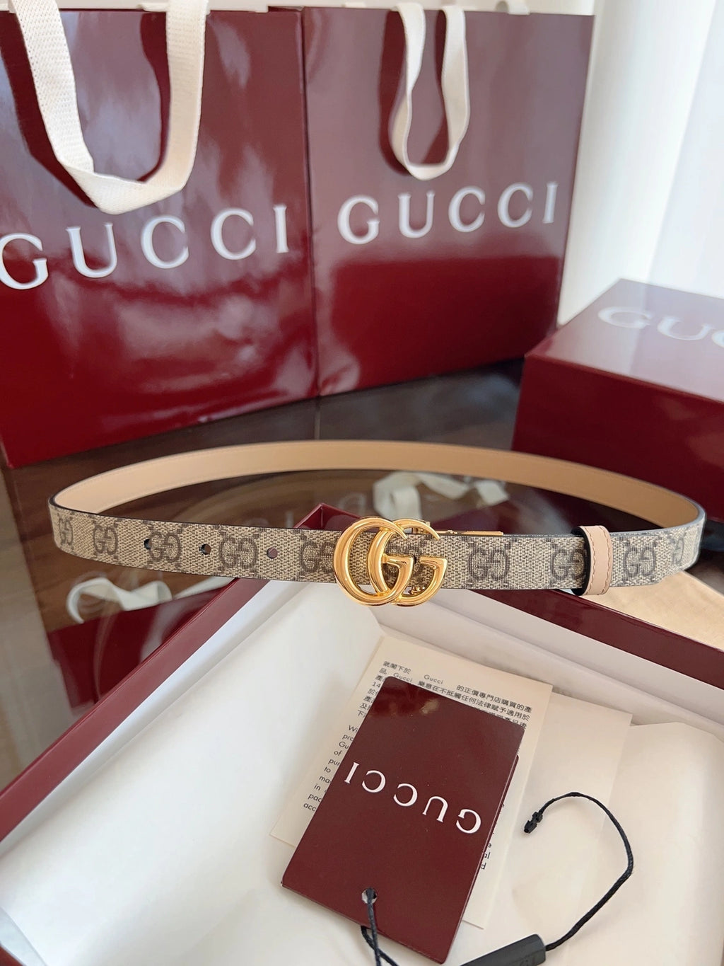 Gucci GG Marmont Leather Belt - Hình 3