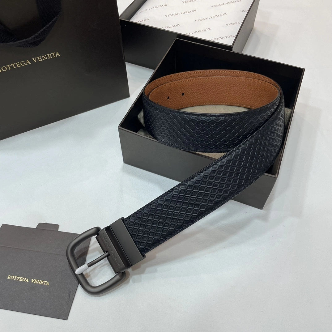 Bottega Veneta Premium Reversible Leather Belt - Hình 4