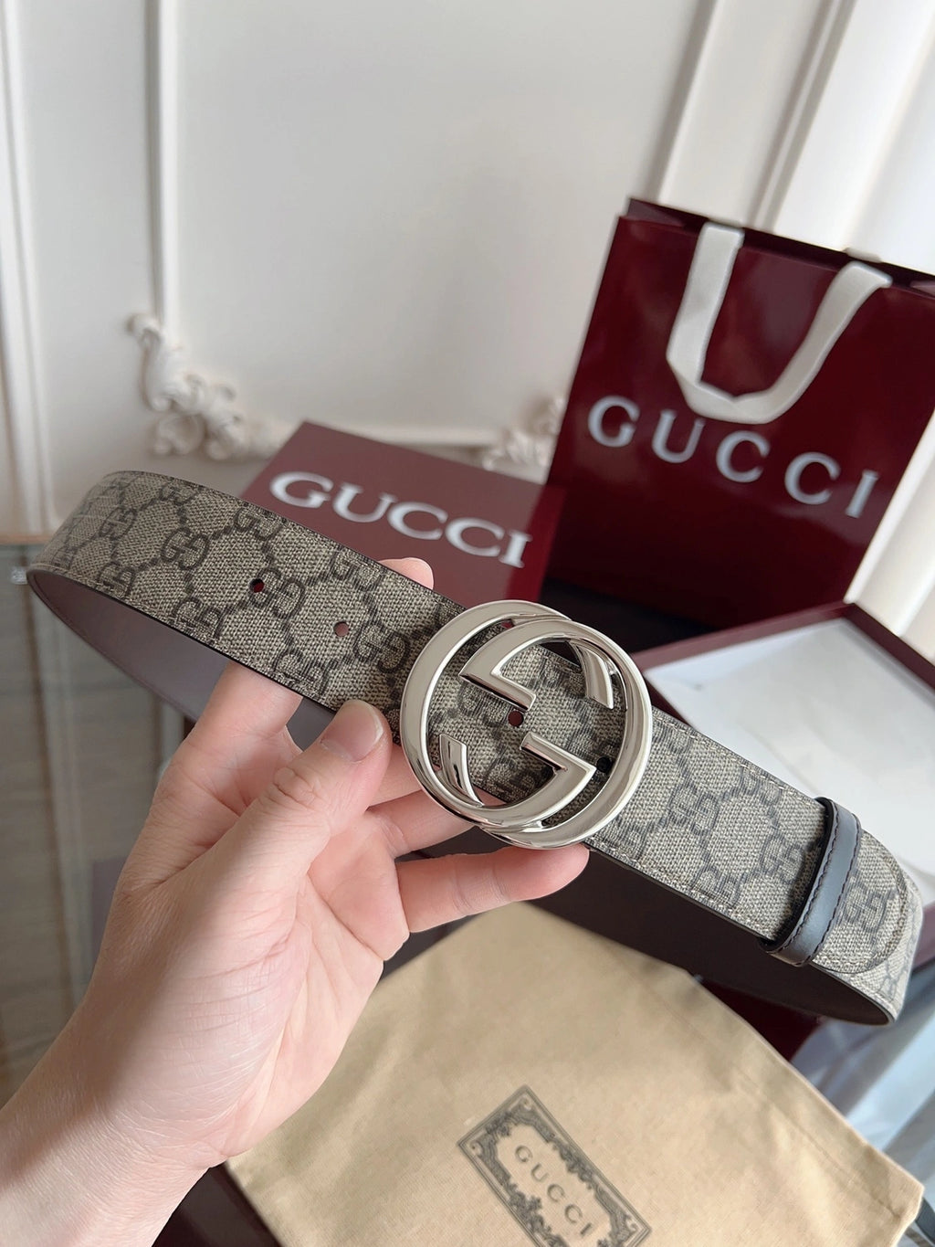 Gucci GG Supreme Belt Premium Quality - Hình 4