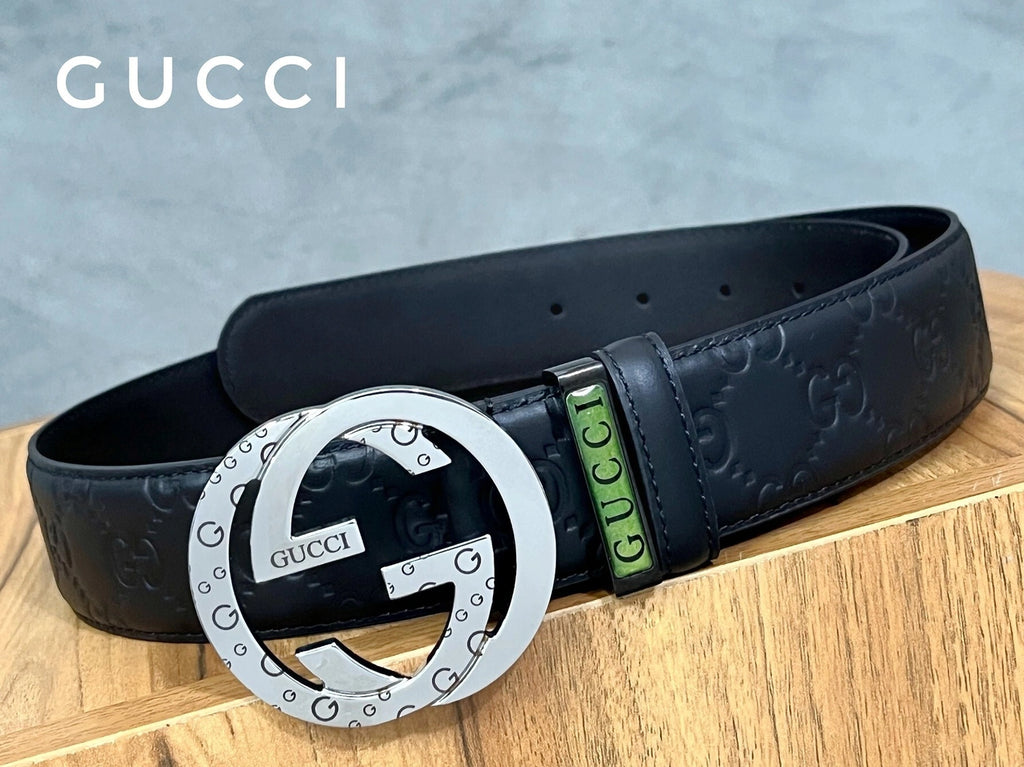 Gucci Premium Leather Belt with Signature Logo Buckle - Hình 4