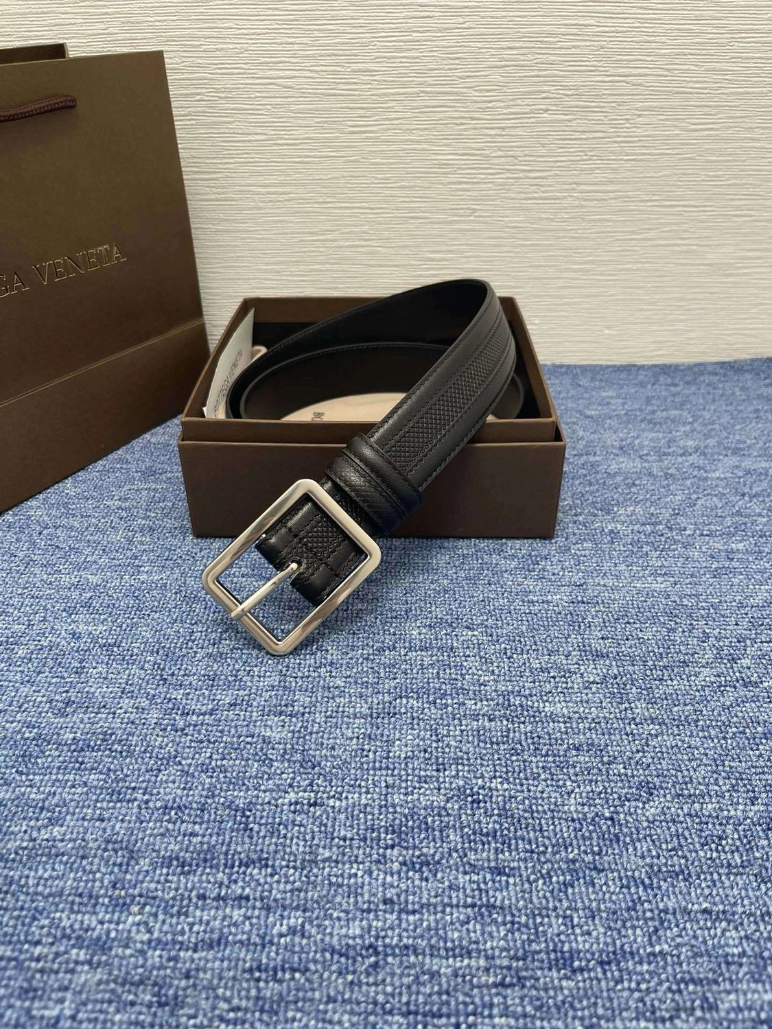 Bottega Veneta Premium Leather Belt - Hình 4
