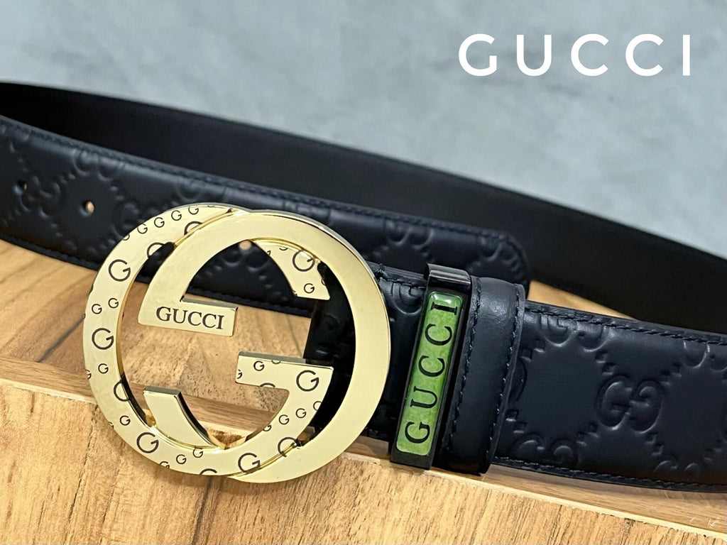 Gucci Premium Leather Belt with GG buckle - Hình 4