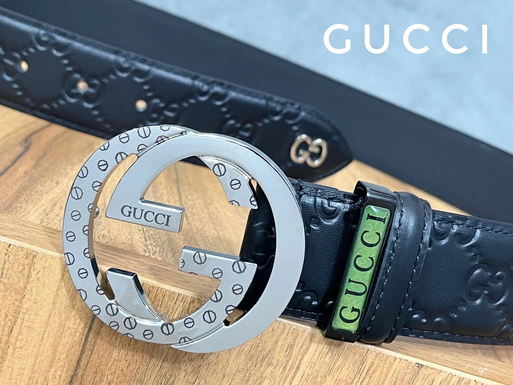 Gucci Premium Leather Belt with Iconic Logo Buckle - Hình 4
