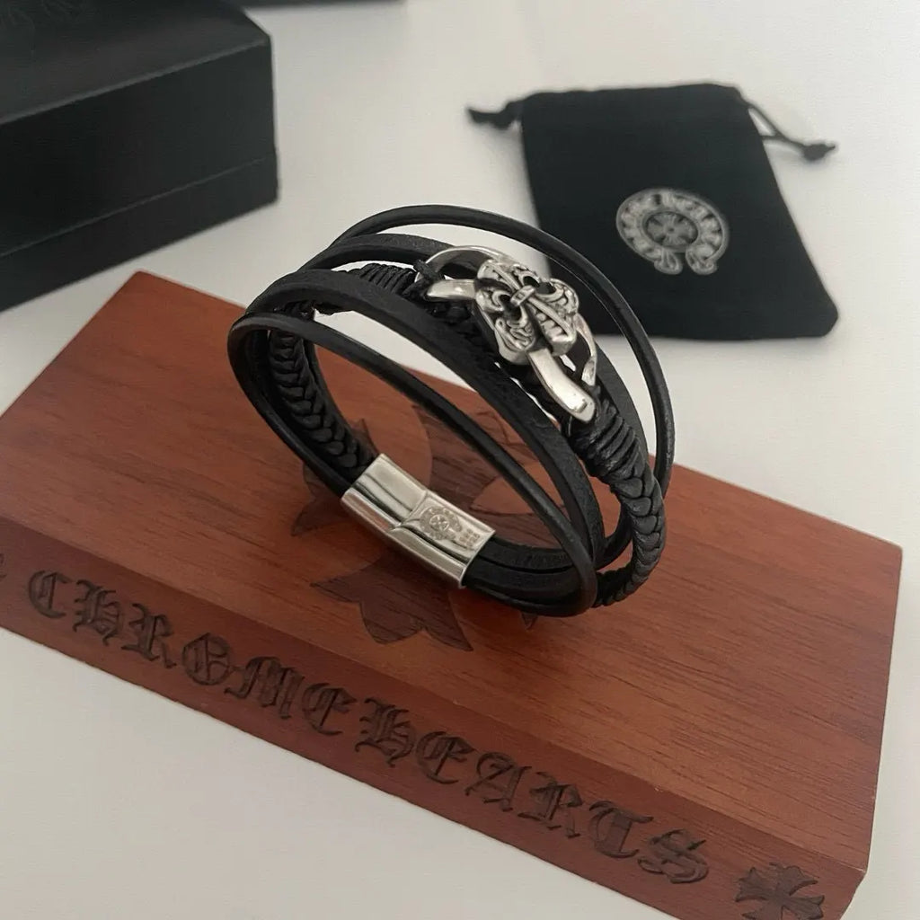 Chrome Hearts Inspired Premium Leather Bracelet - Hình 2