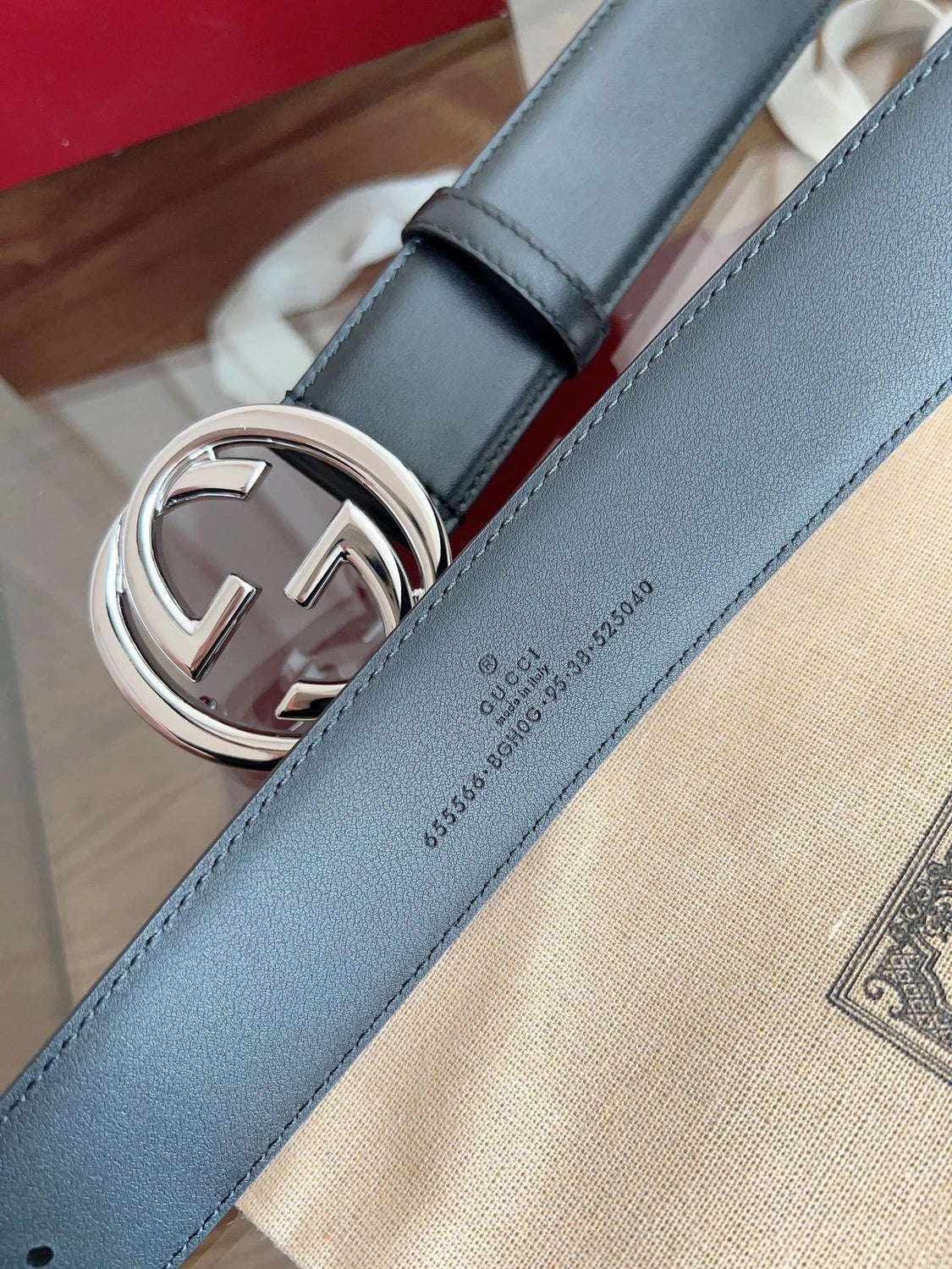 Gucci Belt Premium Quality with GG Buckle - Hình 5