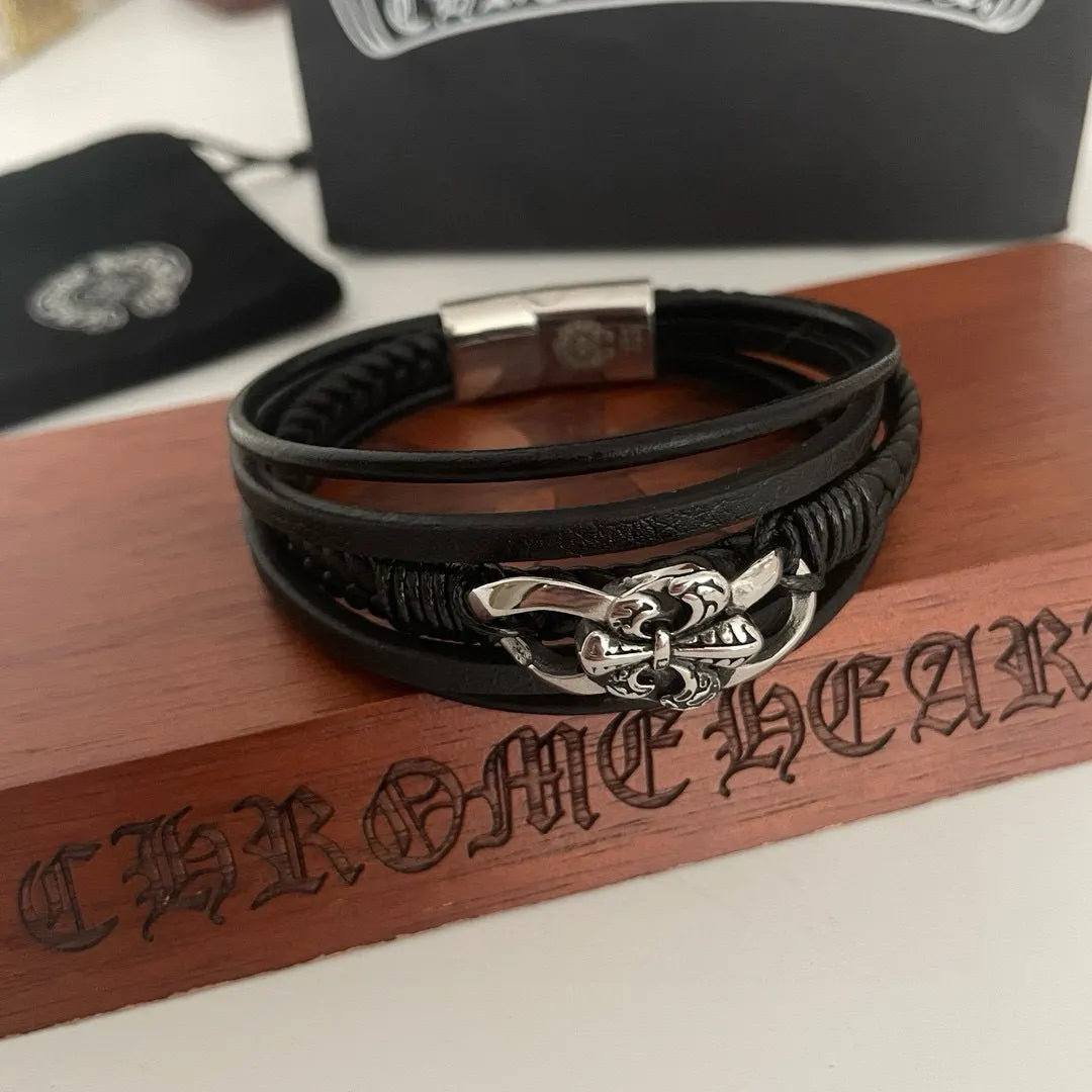 Chrome Hearts Inspired Premium Leather Bracelet - Hình 3