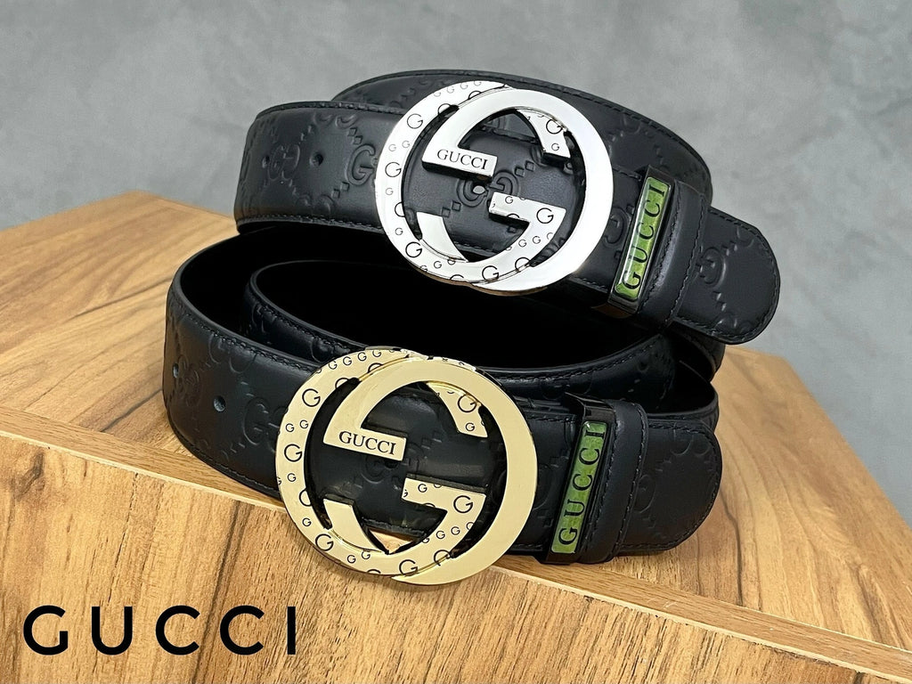 Gucci Premium Leather Belt with Signature Logo Buckle - Hình 5