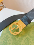 Premium Braided Black Leather Belt