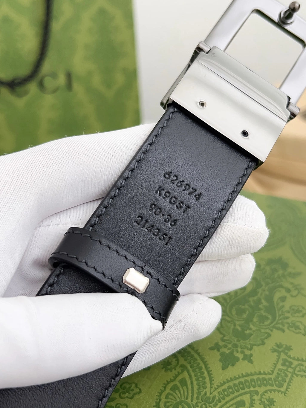 Premium Designer Belt with Iconic Buckle - Hình 5