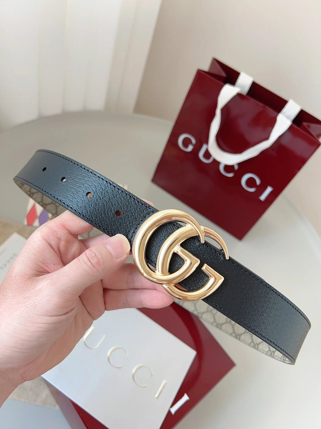 Gucci GG Marmont Belt with GG Buckle - Hình 5