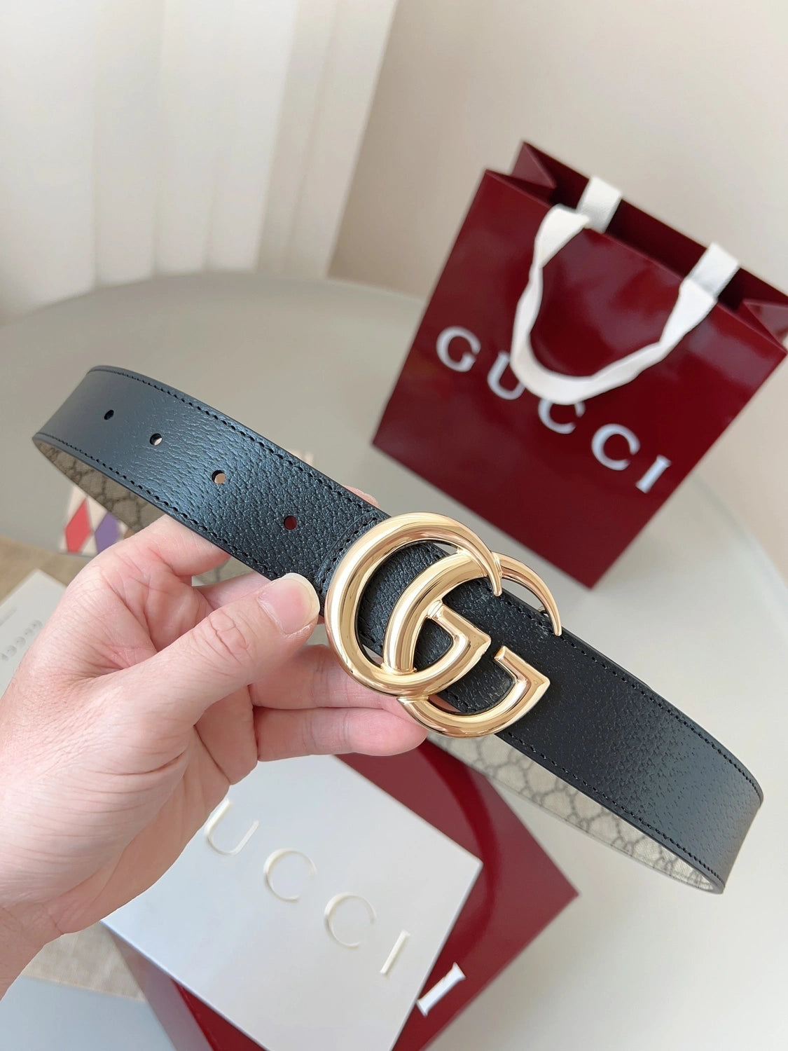 Gucci GG Marmont Belt with GG Buckle - Hình 5