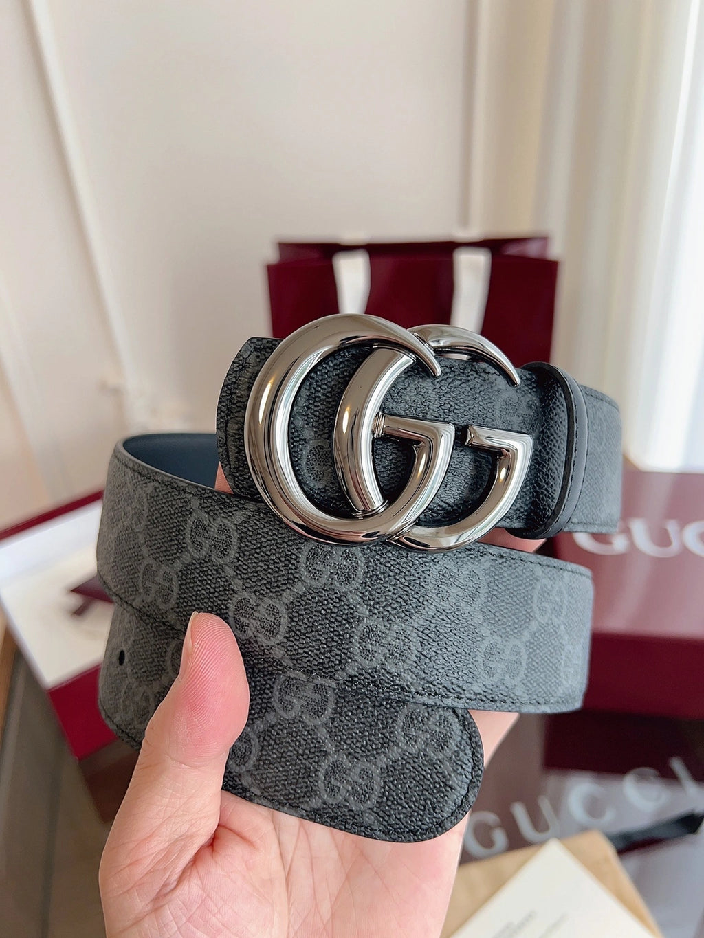 Gucci Premium Quality Belt with GG Buckle - Hình 5