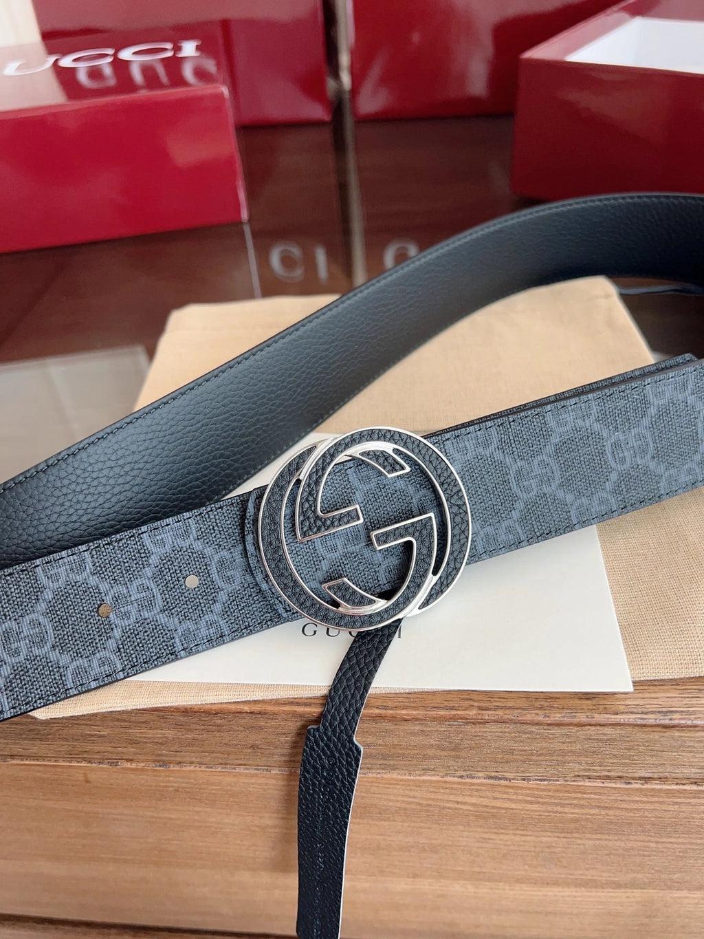 Gucci Premium Quality Belt with Iconic Logo Buckle - Hình 5