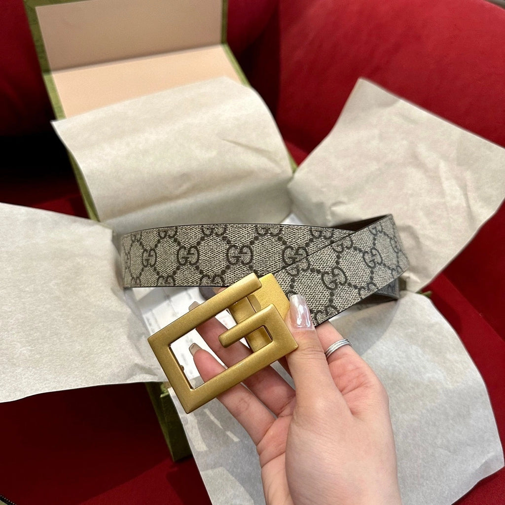 Premium Designer Belt with Iconic Monogram Pattern - Hình 5
