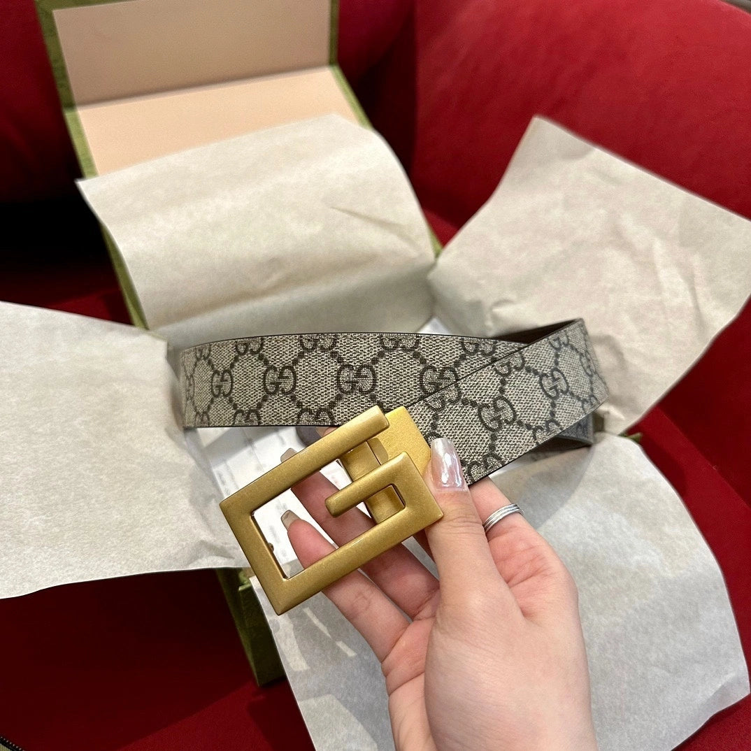 Premium Designer Belt with Iconic Monogram Pattern - Hình 5