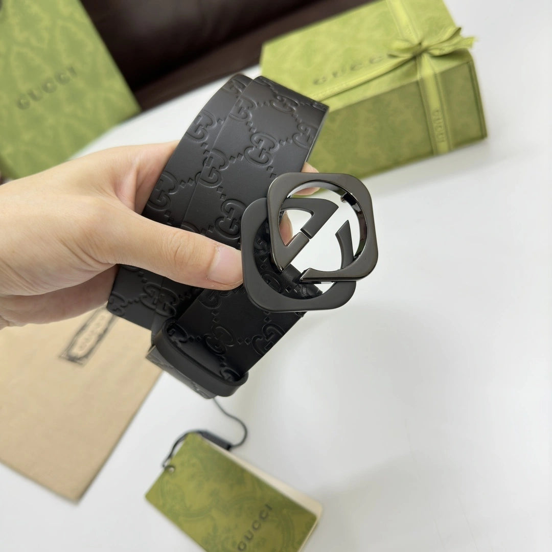 Gucci Premium Leather Belts with Gold and Silver Buckles - Hình 8
