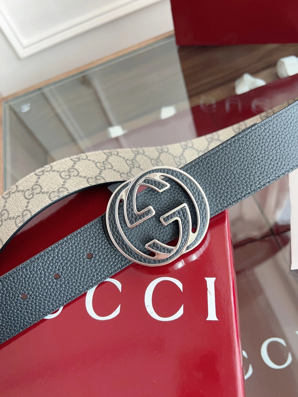 Gucci Belt Premium Quality with Iconic Logo - Hình 6