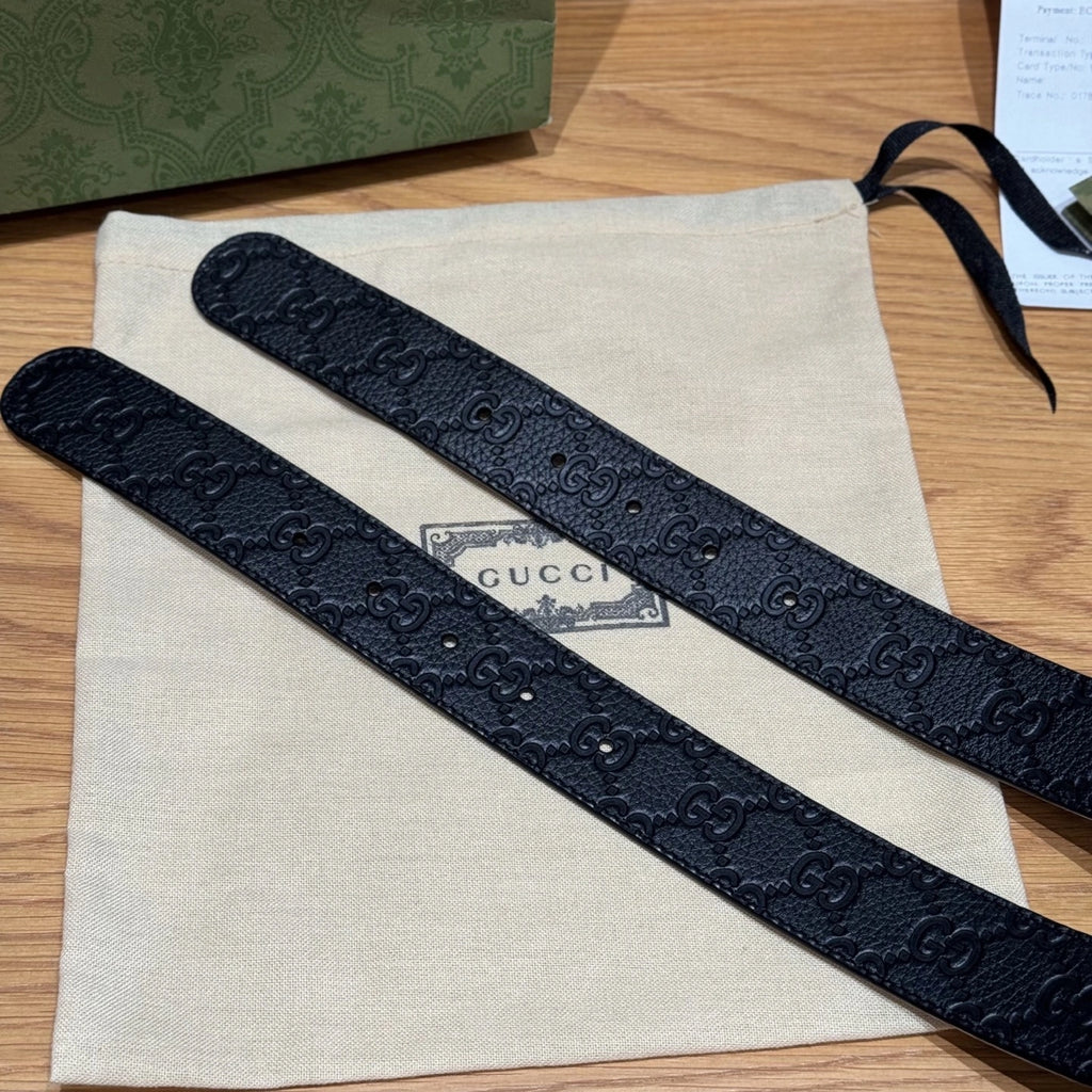Gucci Signature Leather Belt - Hình 6