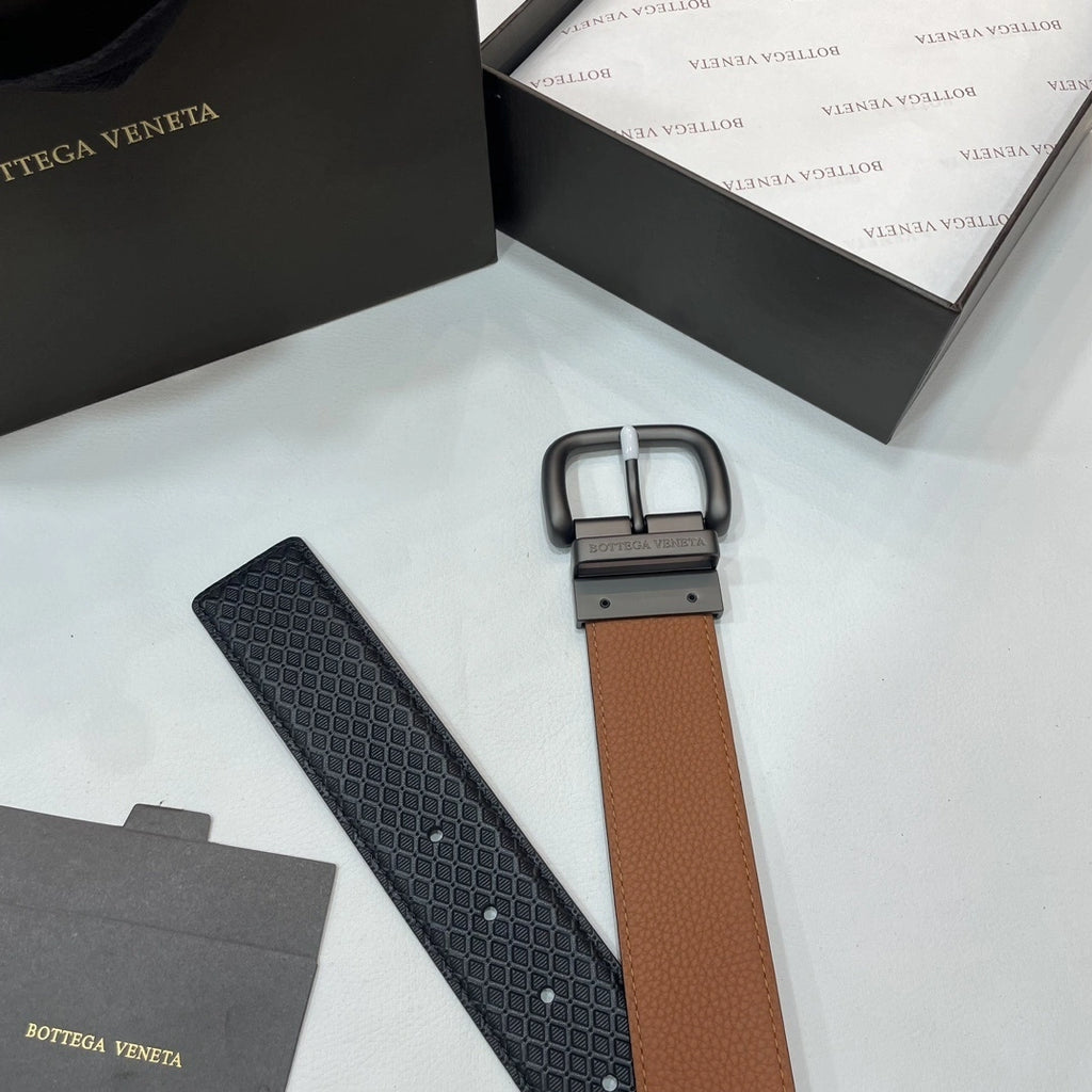 Bottega Veneta Premium Reversible Leather Belt - Hình 6