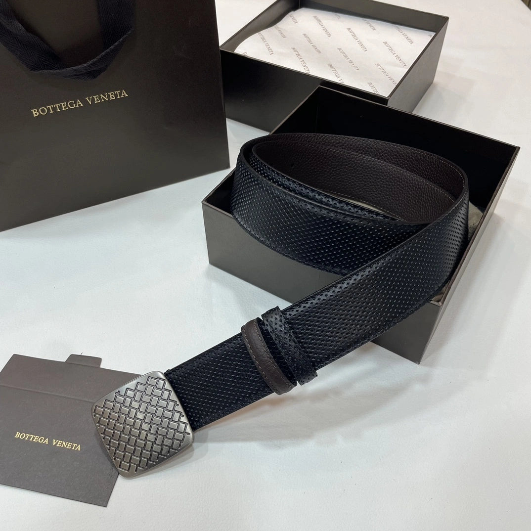 Premium Woven Leather Belt with Metal Buckle - Hình 6