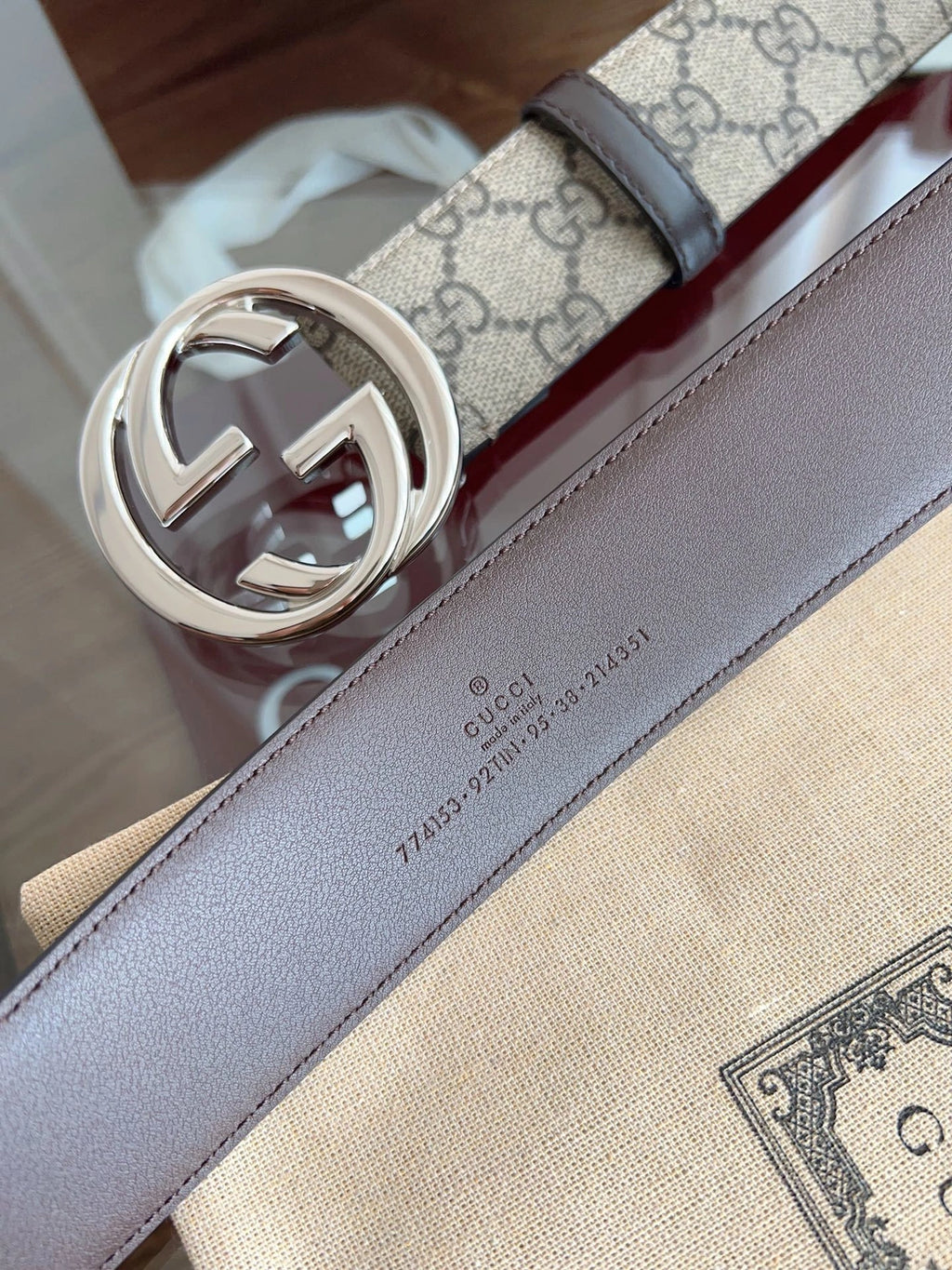 Gucci GG Supreme Belt Premium Quality - Hình 6