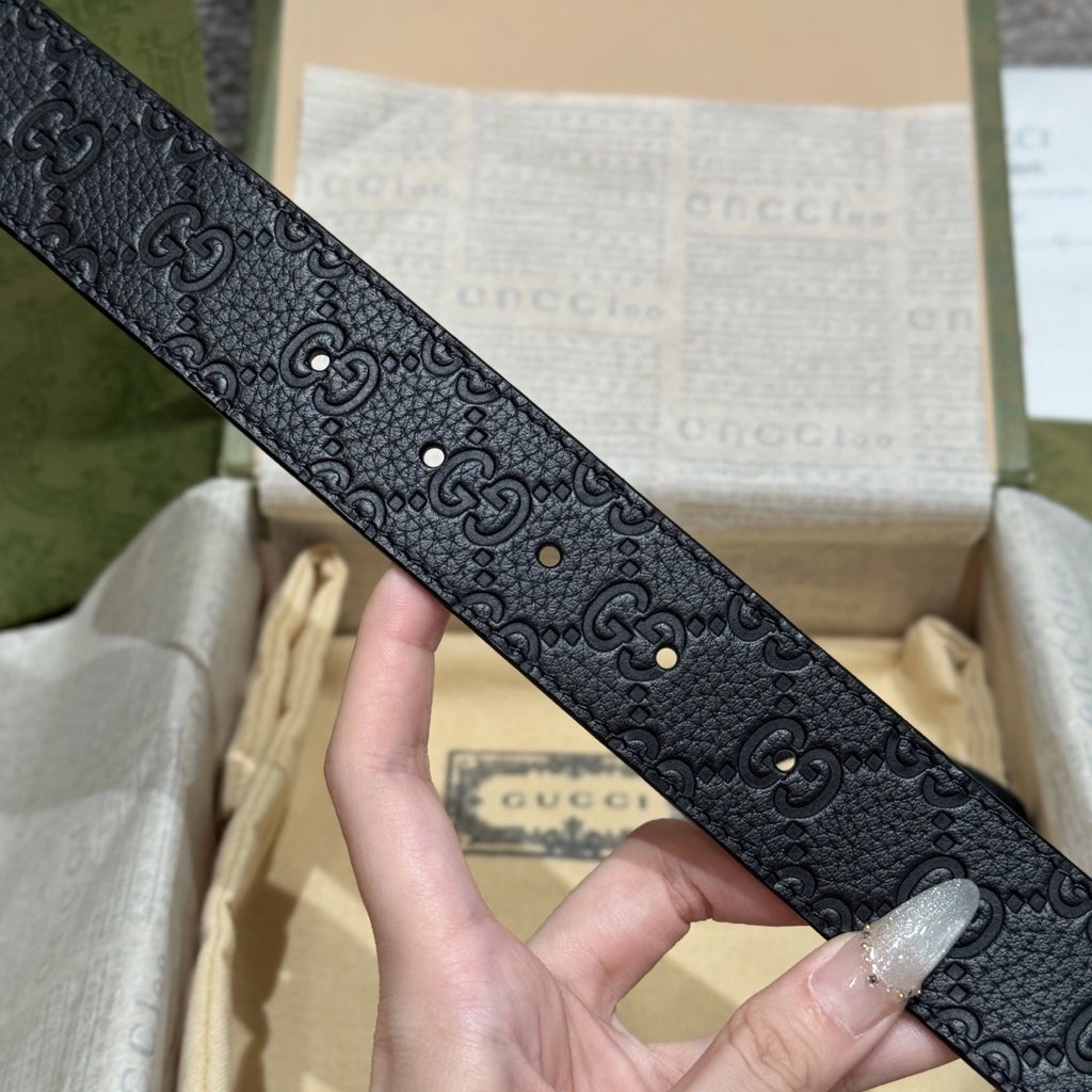 Gucci Signature Leather Belt Premium Quality - Hình 6