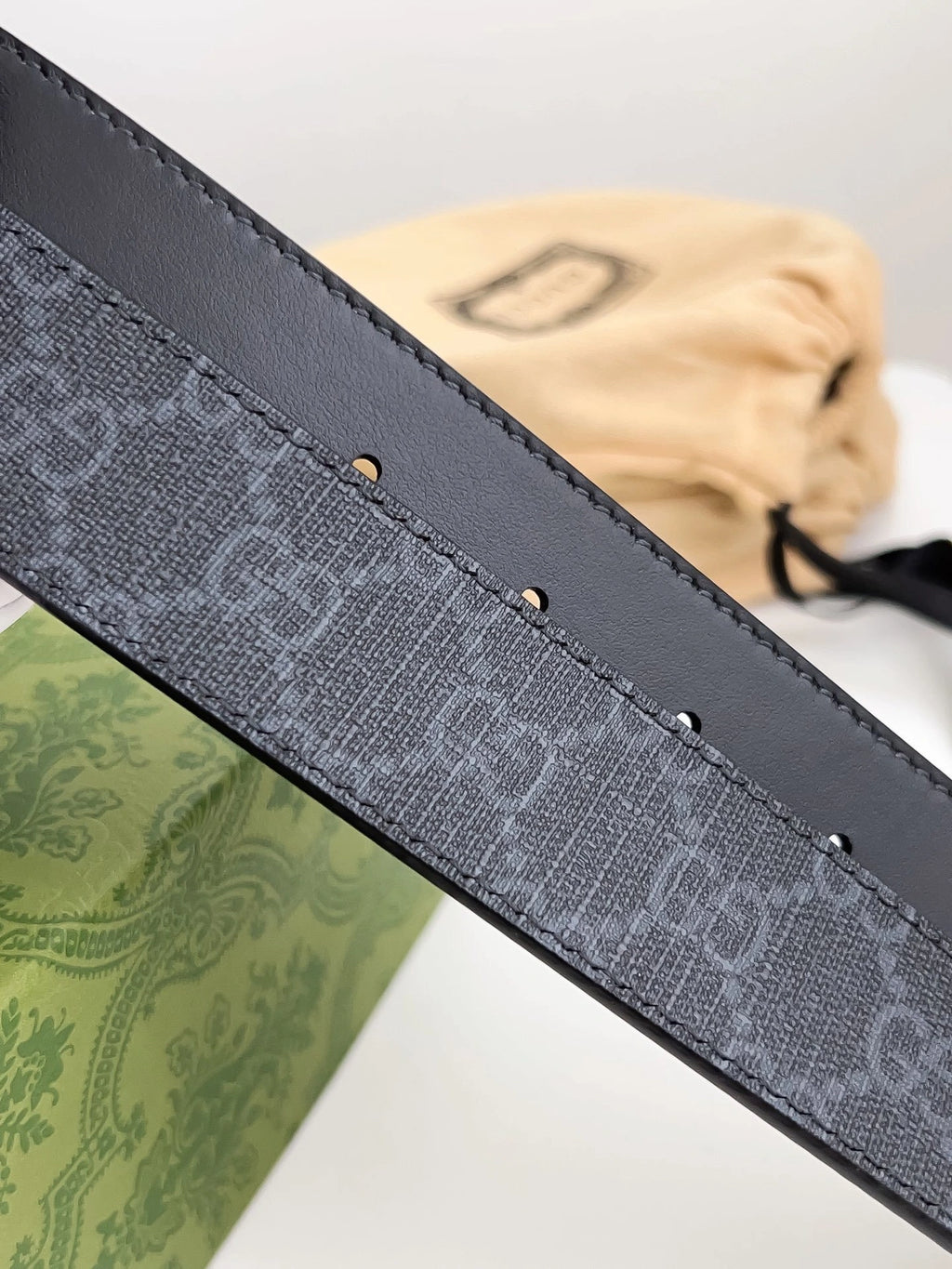 Premium Designer Belt with Iconic Buckle - Hình 6