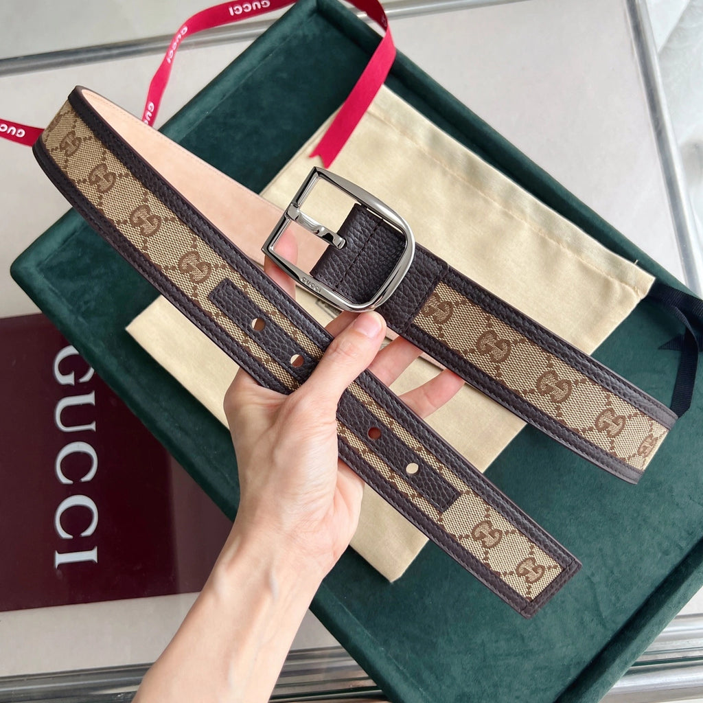 Gucci GG Canvas Belt - Premium Quality - Hình 8