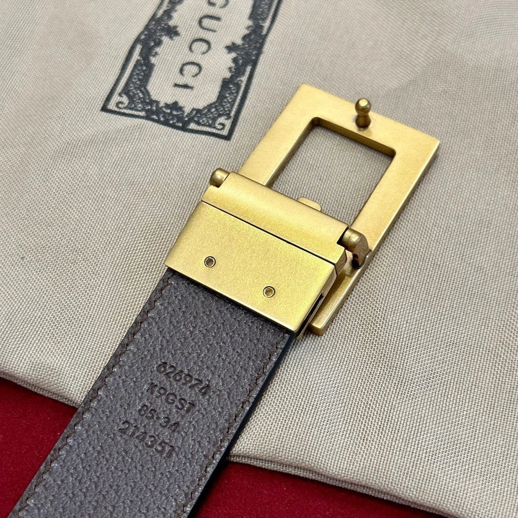 Premium Designer Belt with Iconic Monogram Pattern - Hình 6