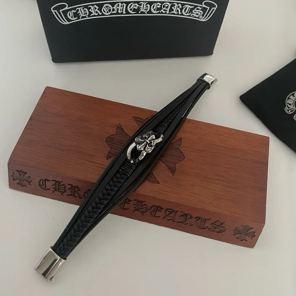 Chrome Hearts Inspired Premium Leather Bracelet - Hình 4