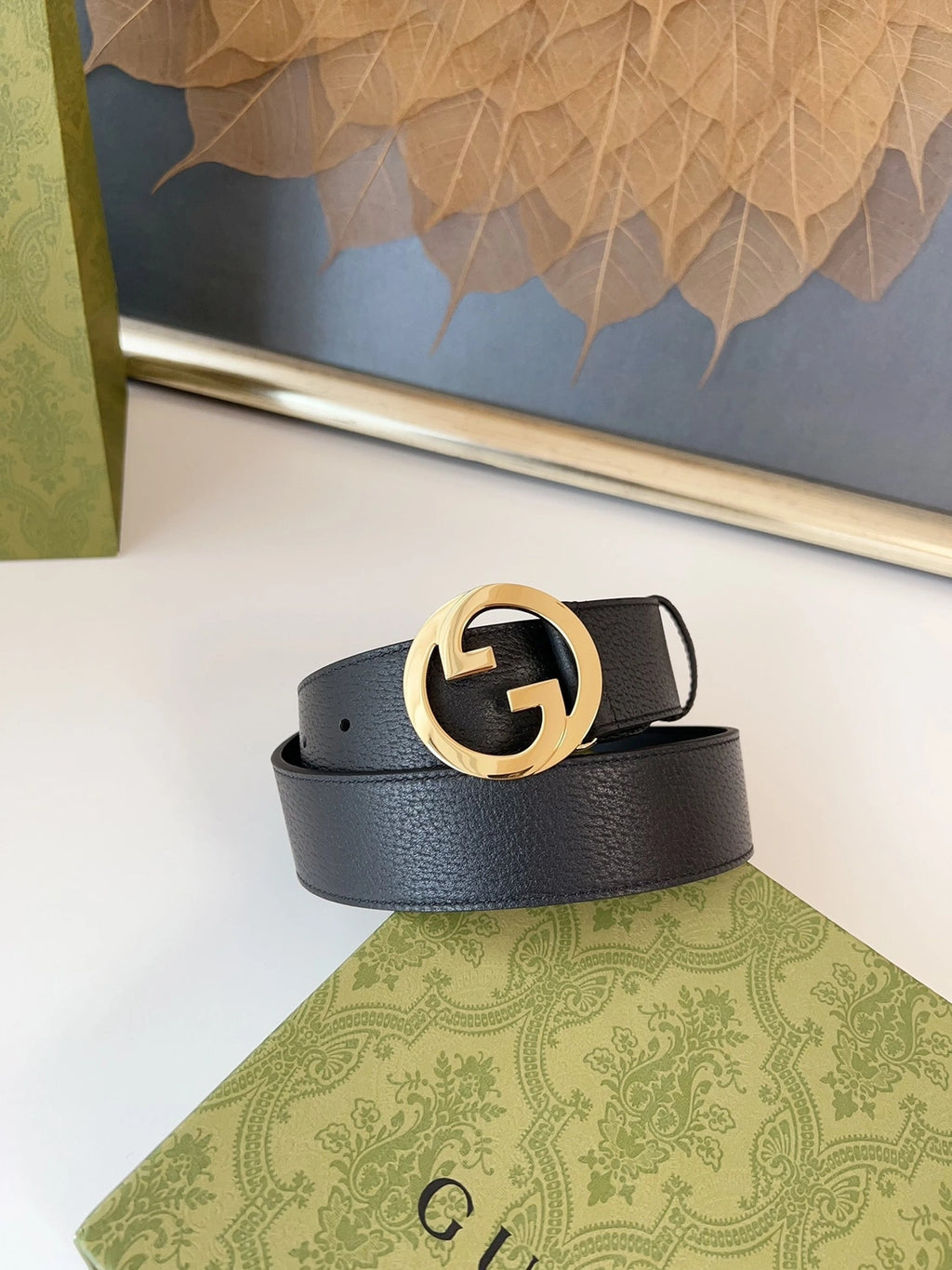 Premium maroon woven leather belt with metal buckle - Hình 5