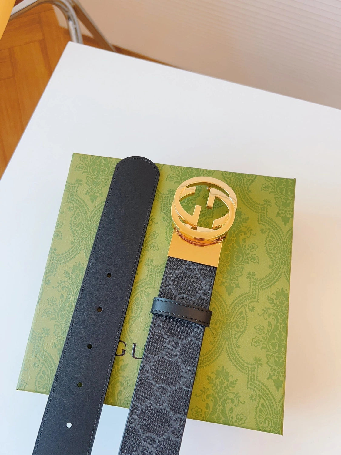 Premium Braided Black Leather Belt - Hình 2