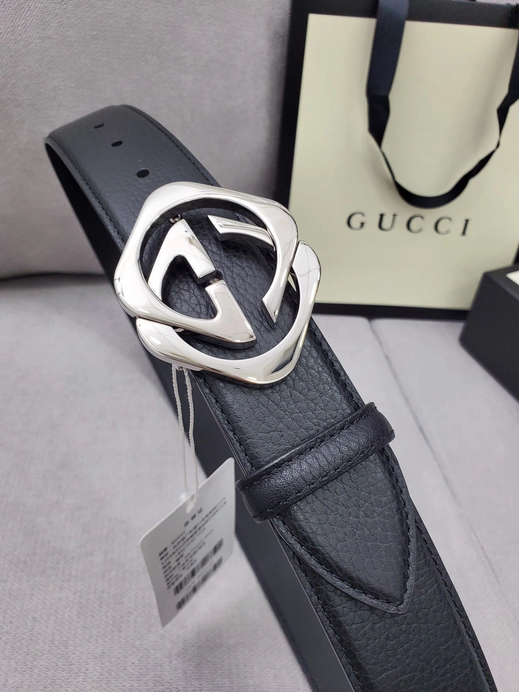 Gucci Premium Leather Belts with Gold and Silver Buckles - Hình 2