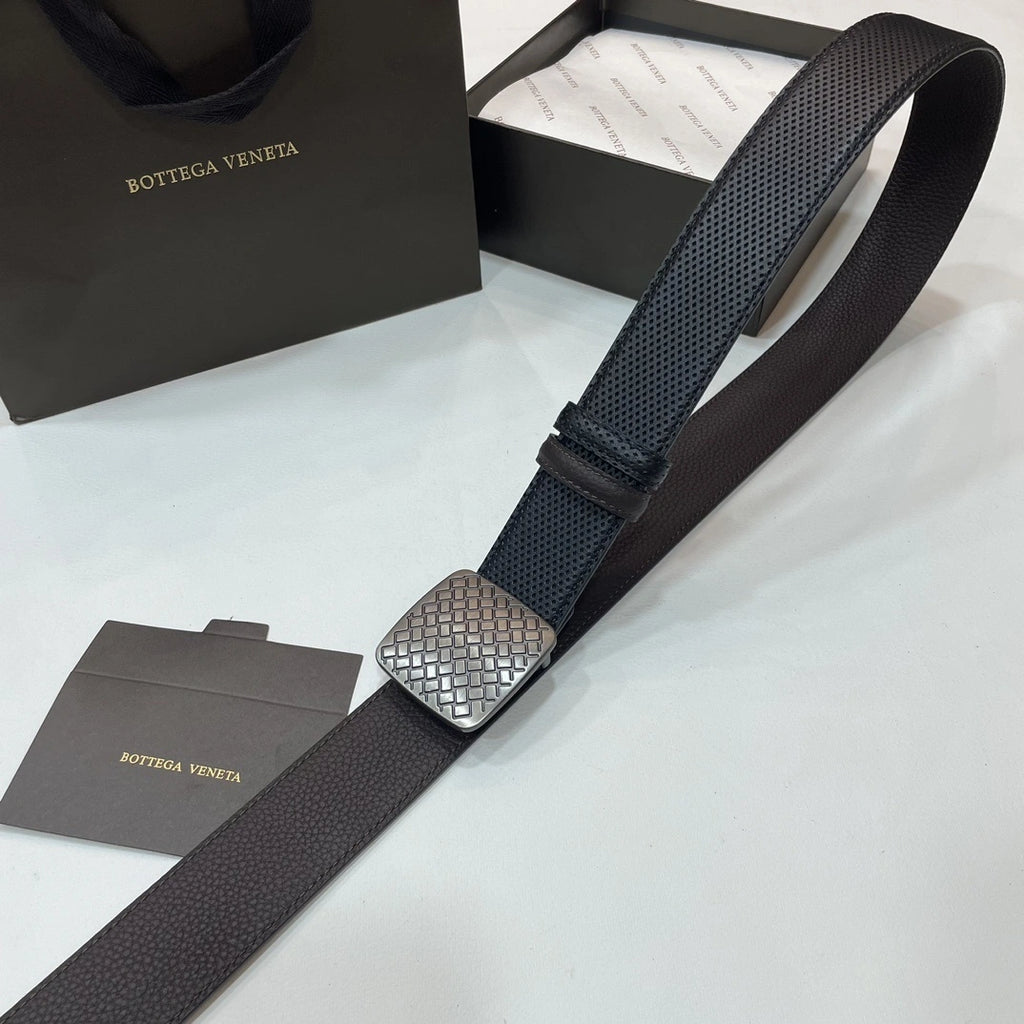 Premium Woven Leather Belt with Metal Buckle - Hình 7