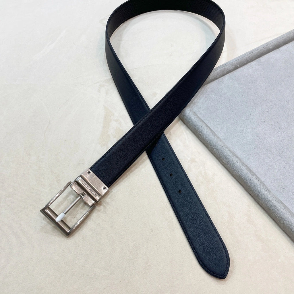 Premium Reversible Leather Belt with Textured and Smooth Sides - Hình 7