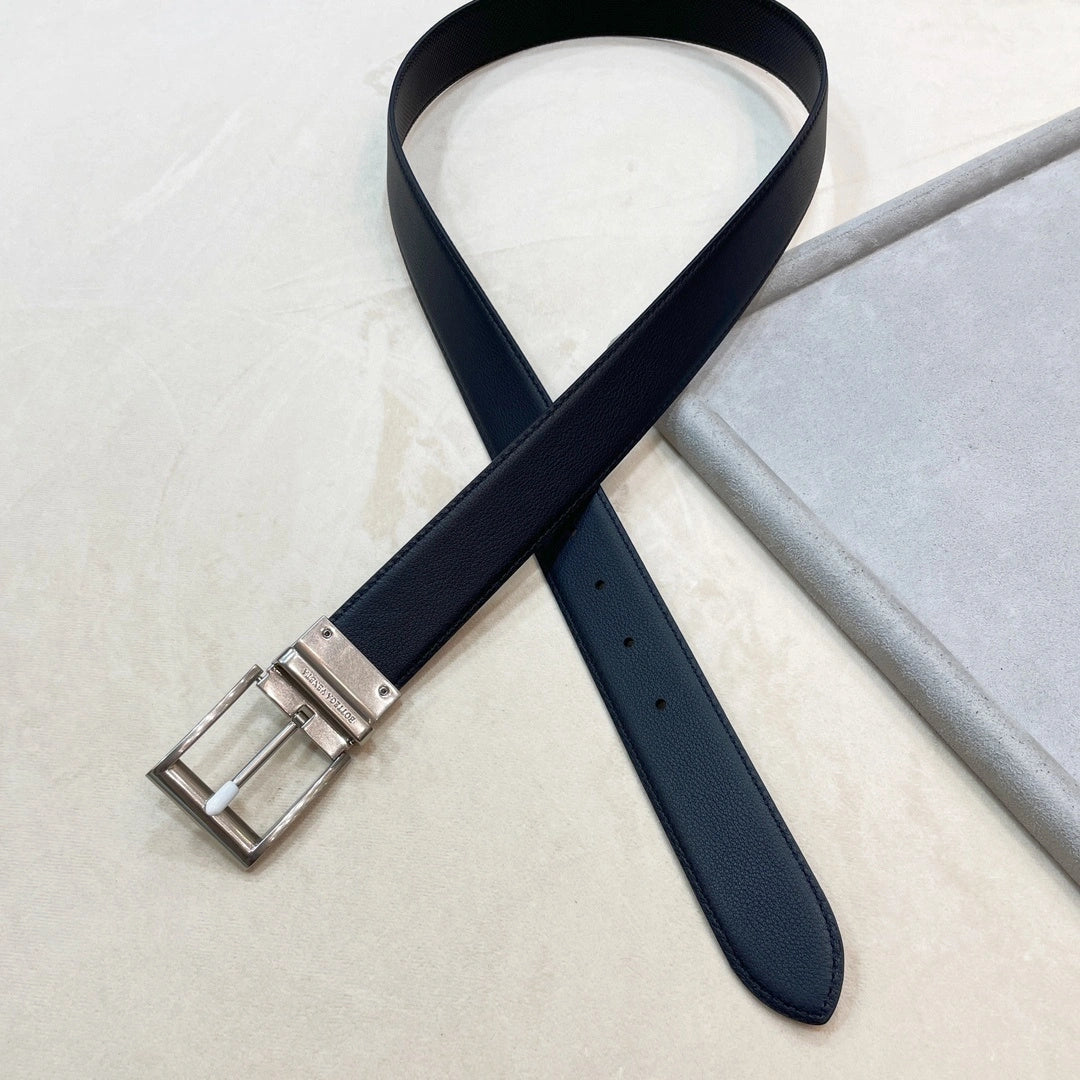Premium Reversible Leather Belt with Textured and Smooth Sides - Hình 7