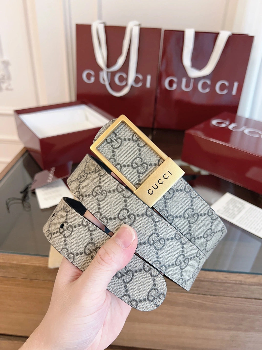 Gucci Premium Quality Belt with iconic logo - Hình 5