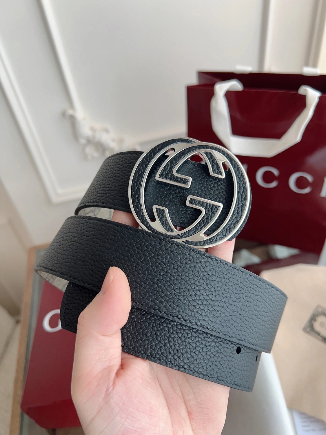 Gucci Belt Premium Quality with Iconic Logo - Hình 7