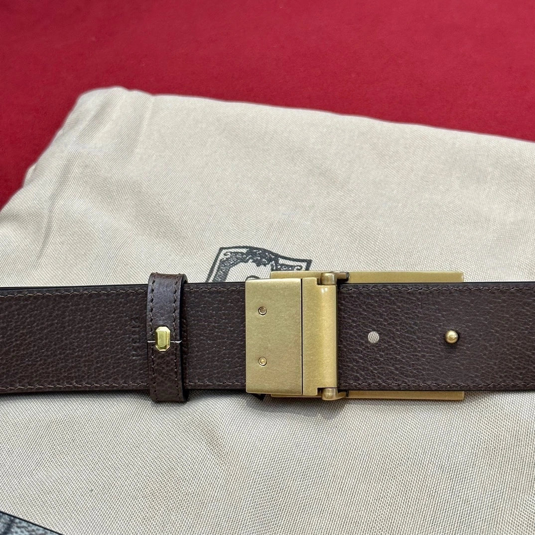 Premium Designer Belt with Iconic Monogram Pattern - Hình 7