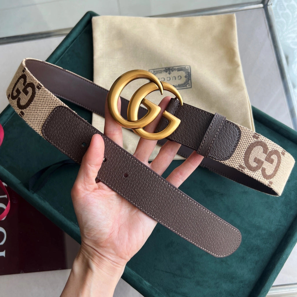 Gucci Premium Leather Belt with Double G Buckle - Hình 7