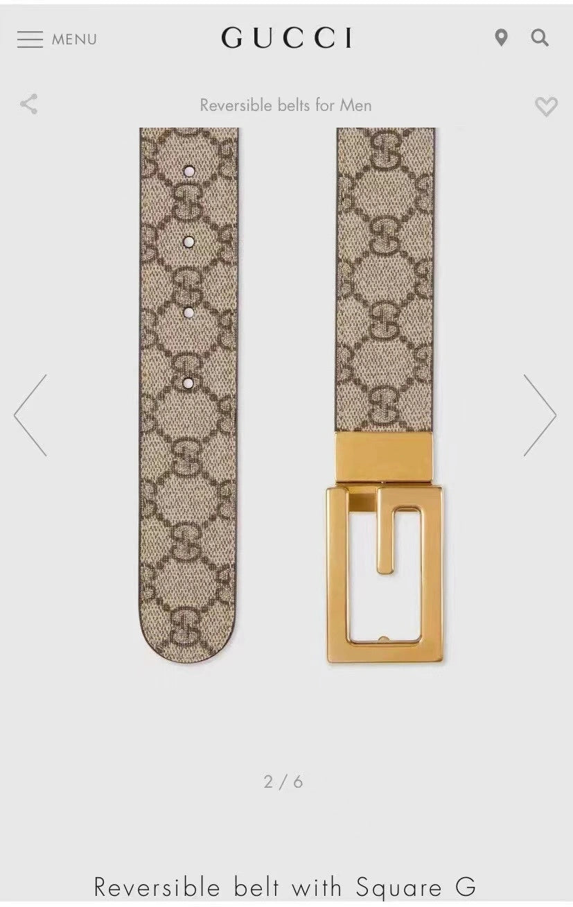 Two premium designer belts, one brown and one black, with iconic buckle designs. - Hình 6