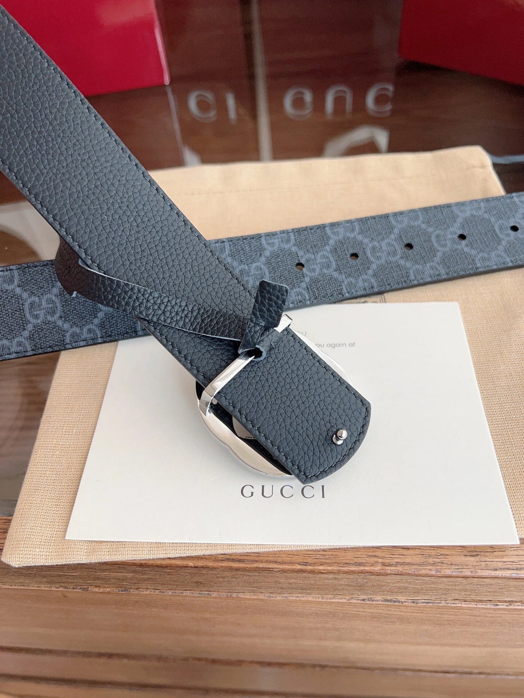 Gucci Premium Quality Belt with Iconic Logo Buckle - Hình 7